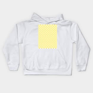 Checkered Yellow And White Kids Hoodie